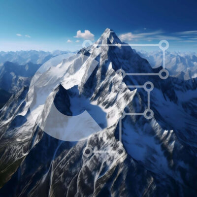 Intra Συλλεκτικό Ξύλινο Παζλ Plywood  4mm - Αεροφωτογραφία του Χιονισμένου Βουνού Σε Ξύλινο Κουτί - Διαστάσεις: 10x10 cm – 25 κομμάτια - Image 1