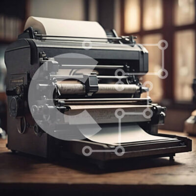 Intra Συλλεκτικό Ξύλινο Παζλ Plywood  4mm - Vintage γραφομηχανή σε ξύλινο τραπέζι Σε Ξύλινο Κουτί - Διαστάσεις Puzzle: 10x10 cm – 25 κομμάτια - Image 1