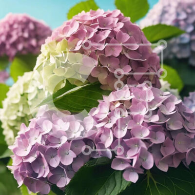 Intra Συλλεκτικό Ξύλινο Παζλ Plywood  4mm - Ζωντανά λουλούδια ορτανσίας σε πλήρη άνθιση Σε Ξύλινο Κουτί - Διαστάσεις: 10x10 cm – 25 κομμάτια - Image 1