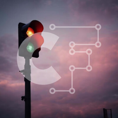 Intra Συλλεκτικό Ξύλινο Παζλ Plywood  4mm - Φανάρι με συννεφιά σε αστικό περιβάλλον Σε Ξύλινο Κουτί - Διαστάσεις Puzzle: 10x10 cm – 25 κομμάτια - Image 1