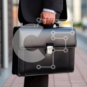 Intra Συλλεκτικό Ξύλινο Παζλ Plywood  4mm - Επιχειρηματίας που περπατά με τον χαρτοφύλακα Σε Ξύλινο Κουτί - Διαστάσεις Puzzle: 10x10 cm – 25 κομμάτια