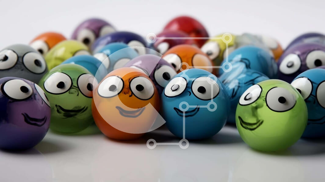 Intra Συλλεκτικό Ξύλινο Παζλ Plywood  4mm - Πολύχρωμα Πασχαλινά αυγά με χαμογελαστά πρόσωπα και μάτια Σε Ξύλινο Κουτί - Διαστάσεις: 10x10 cm – 25 κομμάτια