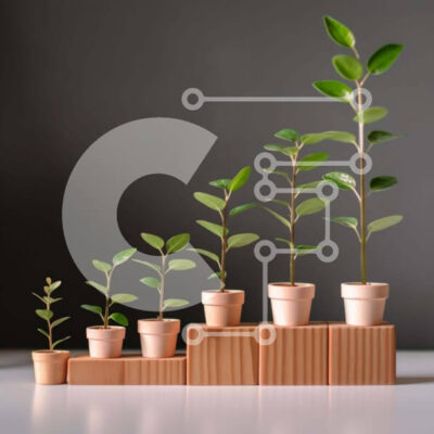 Intra Συλλεκτικό Ξύλινο Παζλ Plywood  4mm - Αύξουσα σειρά φυτών σε γλάστρες Σε Ξύλινο Κουτί - Διαστάσεις: 10x10 cm – 25 κομμάτια - Image 1