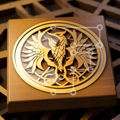 Intra Συλλεκτικό Ξύλινο Παζλ Plywood 4mm - Ξύλινο κουτί με περίτεχνα σκαλιστό σχέδιο πουλιών σε μεταλλικά πλέγματα Σε Ξύλινο Κουτί - Διαστάσεις: 10x10 cm – 25 κομμάτια - Image 1