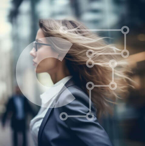 Intra Συλλεκτικό Ξύλινο Παζλ Plywood 4mm - Κομψή γυναίκα που περπατά στην πόλη Σε Ξύλινο Κουτί - Διαστάσεις Puzzle: 10x10 cm – 25 κομμάτια - Image 1