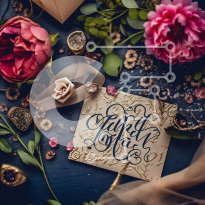 Intra Συλλεκτικό Ξύλινο Παζλ Plywood  4mm - Υπέροχο προσκλητήριο γάμου με εντυπωσιακό floral σχέδιο Σε Ξύλινο Κουτί - Διαστάσεις Puzzle: 10x10 cm – 25 κομμάτια - Image 1