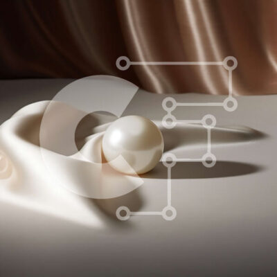 Intra Συλλεκτικό Ξύλινο Παζλ Plywood  4mm - Όμορφη εικόνα ενός λευκού μαργαριταριού σε ένα λευκό πανί με μια μπεζ διαφανή κουρτίνα Σε Ξύλινο Κουτί - Διαστάσεις: 10x10 cm – 25 κομμάτια - Image 1