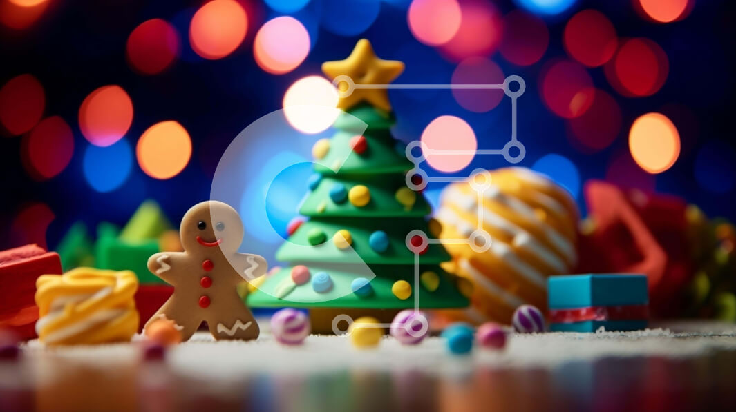 Intra Συλλεκτικό Ξύλινο Παζλ Plywood  4mm - Gingerbread House Διακοσμημένο για τις γιορτές Σε Ξύλινο Κουτί - Διαστάσεις: 10x10 cm – 25 κομμάτια