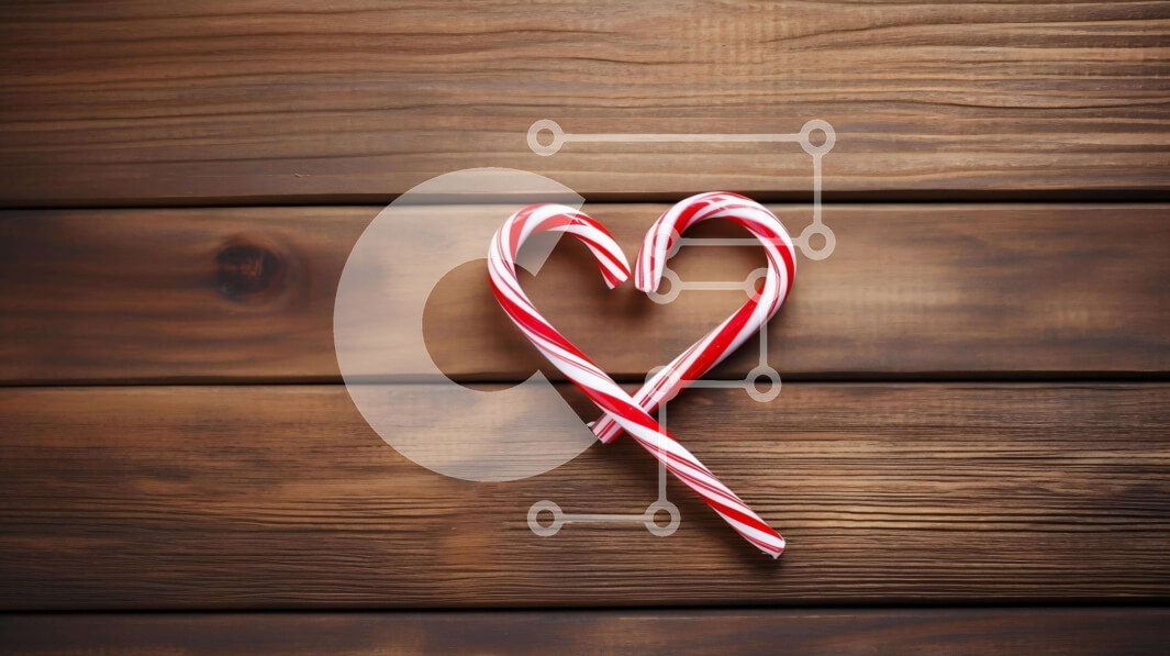 Intra Συλλεκτικό Ξύλινο Παζλ Plywood  4mm - Κόκκινη και λευκή καρδιά από ζαχαροκάλαμο σε ξύλινο τραπέζι Σε Ξύλινο Κουτί - Διαστάσεις Puzzle: 10x10 cm – 25 κομμάτια