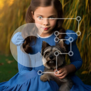 Intra Συλλεκτικό Ξύλινο Παζλ Plywood  4mm - Αξιολάτρευτη φωτογραφία ενός κοριτσιού και του σκύλου της με το όνομα Μαξ σε ένα χωράφι Σε Ξύλινο Κουτί - Διαστάσεις Puzzle: 10x10 cm – 25 κομμάτια