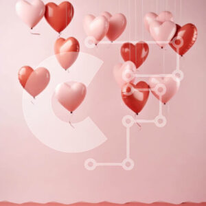 Intra Συλλεκτικό Ξύλινο Παζλ Plywood  4mm - Ρομαντικά μπαλόνια σε σχήμα καρδιάς για την ημέρα του Αγίου Βαλεντίνου ή για ειδικές περιστάσεις Σε Ξύλινο Κουτί - Διαστάσεις: 10x10 cm – 25 κομμάτια