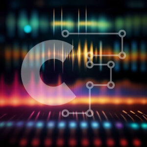 Intra Συλλεκτικό Ξύλινο Παζλ Plywood  4mm - Ζωντανό και δυναμικό αφηρημένο φόντο με ηχητικά κύματα Σε Ξύλινο Κουτί - Διαστάσεις Puzzle: 10x10 cm – 25 κομμάτια