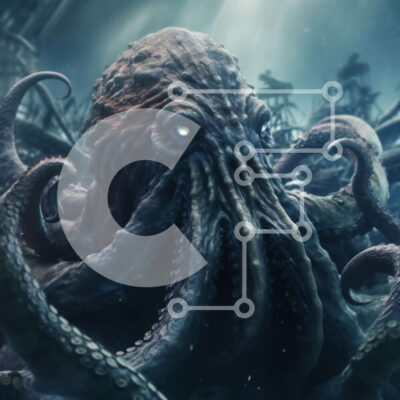 Intra Συλλεκτικό Ξύλινο Παζλ Plywood  4mm - Μυστηριώδης εικόνα ενός γιγαντιαίου καλαμαριού που αναδύεται από τα βάθη Σε Ξύλινο Κουτί - Διαστάσεις: 10x10 cm – 25 κομμάτια - Image 1