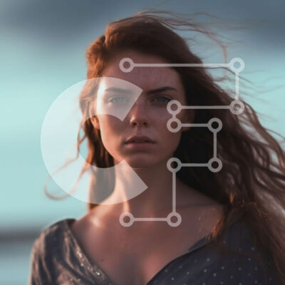 Intra Συλλεκτικό Ξύλινο Παζλ Plywood  4mm - Εκπληκτική εικόνα νεαρής γυναίκας που παρακολουθεί το ηλιοβασίλεμα στην παραλία Σε Ξύλινο Κουτί - Διαστάσεις Puzzle: 10x10 cm – 25 κομμάτια - Image 1