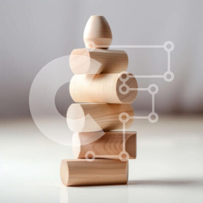 Intra Συλλεκτικό Ξύλινο Παζλ Plywood 4mm - Πολύχρωμο ξύλινο παιχνίδι στοίβαξης για παιδιά Σε Ξύλινο Κουτί - Διαστάσεις: 10x10 cm – 25 κομμάτια - Image 1