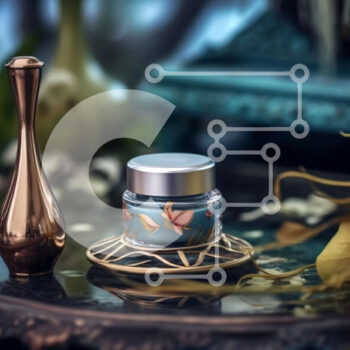 Intra Συλλεκτικό Ξύλινο Παζλ Plywood  4mm - Πολυτελές καλλυντικό προϊόν με αστραφτερά σωματίδια σε ένα μικρό γυάλινο μπουκάλι Σε Ξύλινο Κουτί - Διαστάσεις Puzzle: 10x10 cm – 25 κομμάτια - Image 1