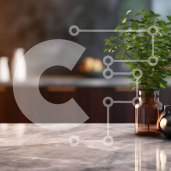 Intra Συλλεκτικό Ξύλινο Παζλ Plywood  4mm - Πάγκος κουζίνας με βάζο με φυτά σε μαρμάρινο πάγκο Σε Ξύλινο Κουτί - Διαστάσεις Puzzle: 10x10 cm – 25 κομμάτια - Image 1