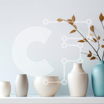 Intra Συλλεκτικό Ξύλινο Παζλ Plywood  4mm - Λευκά βάζα σε ράφι Σε Ξύλινο Κουτί - Διαστάσεις Puzzle: 10x10 cm – 25 κομμάτια - Image 1