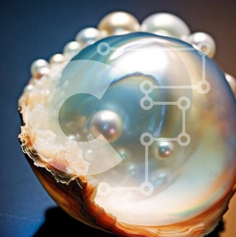 Intra Συλλεκτικό Ξύλινο Παζλ Plywood 4mm - Εκπληκτική λήψη από ένα μαργαριταρένιο κοχύλι στρειδιού Σε Ξύλινο Κουτί - Διαστάσεις: 10x10 cm – 25 κομμάτια - Image 1