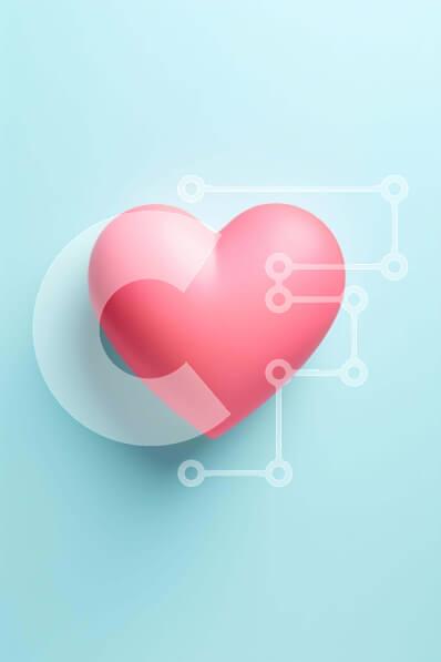 Intra Συλλεκτικό Ξύλινο Παζλ Plywood  4mm - Ροζ αντικείμενο σε σχήμα καρδιάς σε γαλάζιο φόντο Σε Ξύλινο Κουτί - Διαστάσεις Puzzle: 10x10 cm – 25 κομμάτια