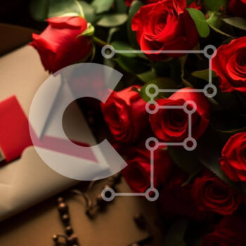 Intra Συλλεκτικό Ξύλινο Παζλ Plywood  4mm - Μπουκέτο με κόκκινα τριαντάφυλλα με ευχετήρια κάρτα και κοσμήματα Σε Ξύλινο Κουτί - Διαστάσεις Puzzle: 10x10 cm – 25 κομμάτια - Image 1