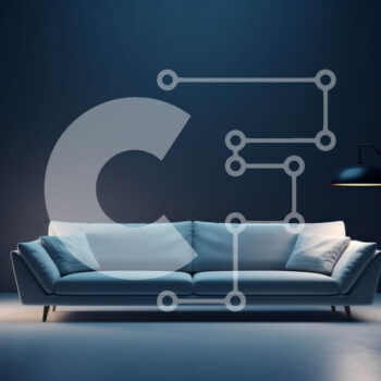 Intra Συλλεκτικό Ξύλινο Παζλ Plywood  4mm - Μπλε καναπές σε σκοτεινό δωμάτιο με λάμπα Σε Ξύλινο Κουτί - Διαστάσεις Puzzle: 10x10 cm – 25 κομμάτια - Image 1