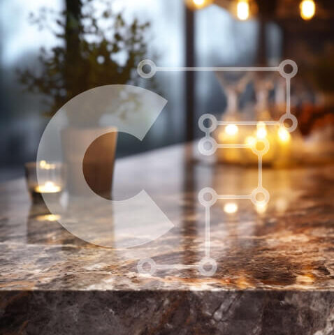 Intra Συλλεκτικό Ξύλινο Παζλ Plywood 4mm - Μαρμάρινος πάγκος με κερί Σε Ξύλινο Κουτί - Διαστάσεις Puzzle: 10x10 cm – 25 κομμάτια - Image 1