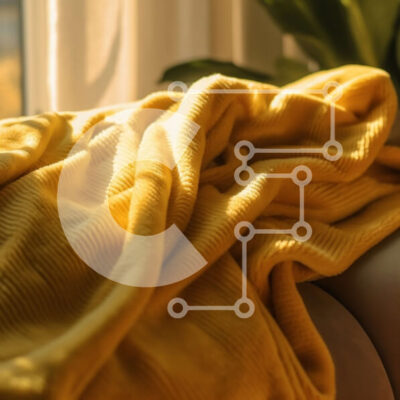 Intra Συλλεκτικό Ξύλινο Παζλ Plywood  4mm - Άνετη κίτρινη κουβέρτα σε έναν ηλιόλουστο καναπέ Σε Ξύλινο Κουτί - Διαστάσεις Puzzle: 10x10 cm – 25 κομμάτια - Image 1