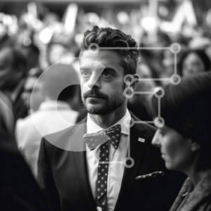 Intra Συλλεκτικό Ξύλινο Παζλ Plywood  4mm - Επαγγελματίας επιχειρηματίας σε ένα πλήθος Σε Ξύλινο Κουτί - Διαστάσεις Puzzle: 10x10 cm – 25 κομμάτια