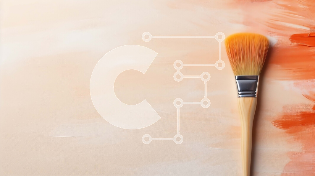 Intra Συλλεκτικό Ξύλινο Παζλ Plywood  4mm - Πινέλο ζωγραφικής σε πορτοκαλί φόντο Σε Ξύλινο Κουτί - Διαστάσεις Puzzle: 10x10 cm – 25 κομμάτια