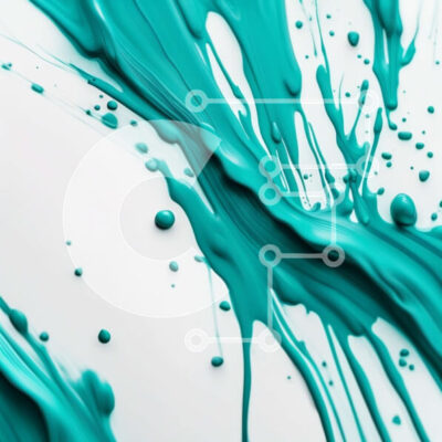 Intra Συλλεκτικό Ξύλινο Παζλ Plywood  4mm - Ζωντανό γαλαζοπράσινο χρώμα που στάζει σε ρευστή κίνηση σε λεία επιφάνεια Σε Ξύλινο Κουτί - Διαστάσεις Puzzle: 10x10 cm – 25 κομμάτια - Image 1