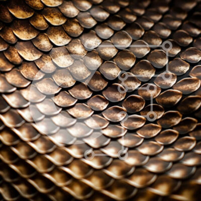 Intra Συλλεκτικό Ξύλινο Παζλ Plywood  4mm - Κοντινό πλάνο της λαμπερής χάλκινης ζυγαριάς φιδιού Σε Ξύλινο Κουτί - Διαστάσεις: 10x10 cm – 25 κομμάτια - Image 1