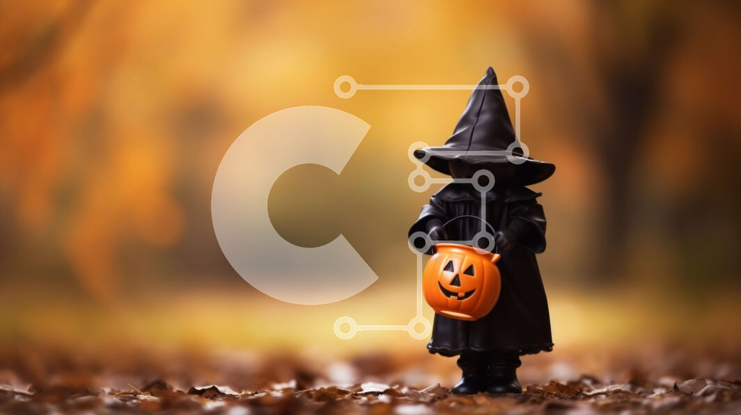 Intra Συλλεκτικό Ξύλινο Παζλ Plywood  4mm - Ειδώλιο μάγισσας με αποκριάτικη στολή με κολοκύθα στο δάσος Σε Ξύλινο Κουτί - Διαστάσεις Puzzle: 10x10 cm – 25 κομμάτια