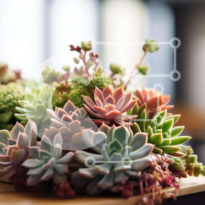 Intra Συλλεκτικό Ξύλινο Παζλ Plywood  4mm - Συσκευασία παχύφυτων φυτών με ανθρώπους Σε Ξύλινο Κουτί - Διαστάσεις: 10x10 cm – 25 κομμάτια