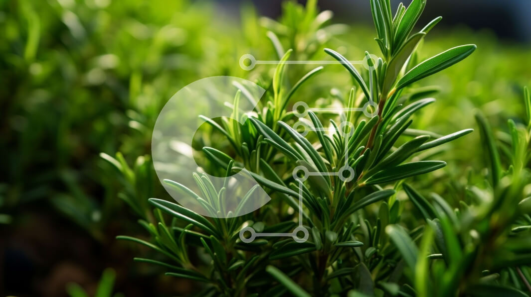 Intra Συλλεκτικό Ξύλινο Παζλ Plywood  4mm - Κοντινό πλάνο ενός φυτού δεντρολίβανου με πράσινα φύλλα και λευκά λουλούδια Σε Ξύλινο Κουτί - Διαστάσεις: 10x10 cm – 25 κομμάτια