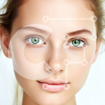 Intra Συλλεκτικό Ξύλινο Παζλ Plywood  4mm - Νεαρή γυναίκα με καθαρό δέρμα και πράσινα μάτια Σε Ξύλινο Κουτί - Διαστάσεις Puzzle: 10x10 cm – 25 κομμάτια - Image 1