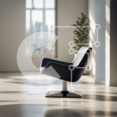 Intra Συλλεκτικό Ξύλινο Παζλ Plywood 4mm - Μοντέρνα μαύρη καρέκλα σε μινιμαλιστικό ανοιχτό δωμάτιο Σε Ξύλινο Κουτί - Διαστάσεις Puzzle: 10x10 cm – 25 κομμάτια - Image 1