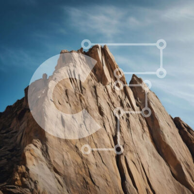 Intra Συλλεκτικό Ξύλινο Παζλ Plywood  4mm - Σχηματισμός βράχου με ανθρώπους που κάνουν πεζοπορία και ποδηλασία Σε Ξύλινο Κουτί - Διαστάσεις: 10x10 cm – 25 κομμάτια - Image 1