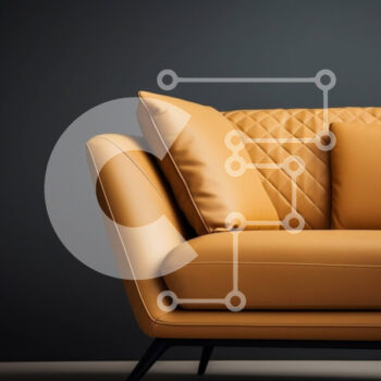 Intra Συλλεκτικό Ξύλινο Παζλ Plywood  4mm - Μοντέρνος δερμάτινος καναπές με καπιτονέ σχέδιο Σε Ξύλινο Κουτί - Διαστάσεις Puzzle: 10x10 cm – 25 κομμάτια - Image 1