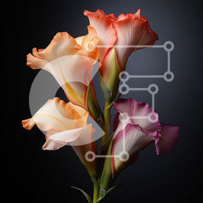 Intra Συλλεκτικό Ξύλινο Παζλ Plywood  4mm - Ζωντανό μπουκέτο από πορτοκαλί, κίτρινα και ροζ τριαντάφυλλα Σε Ξύλινο Κουτί - Διαστάσεις: 10x10 cm – 25 κομμάτια - Image 1