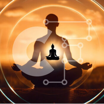 Intra Συλλεκτικό Ξύλινο Παζλ Plywood  4mm - Διαλογιστική φιγούρα με το σύμβολο του Βούδα στο ηλιοβασίλεμα Σε Ξύλινο Κουτί - Διαστάσεις Puzzle: 10x10 cm – 25 κομμάτια - Image 1