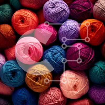 Intra Συλλεκτικό Ξύλινο Παζλ Plywood 4mm - Ζωντανή εικόνα με σωρό μπάλες νήματος σε διαφορετικά χρώματα Σε Ξύλινο Κουτί - Διαστάσεις: 10x10 cm – 25 κομμάτια - Image 1