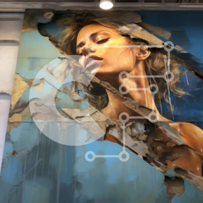 Intra Συλλεκτικό Ξύλινο Παζλ Plywood  4mm - Σοβαρή γυναίκα με μακριά ξανθά μαλλιά και μπλε μάτια Σε Ξύλινο Κουτί - Διαστάσεις Puzzle: 10x10 cm – 25 κομμάτια - Image 1