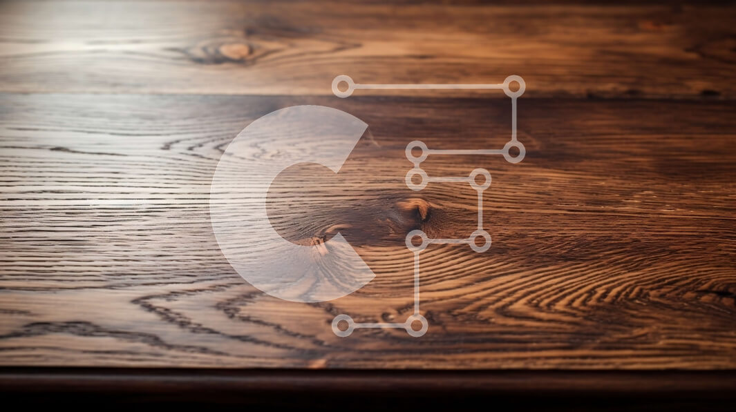 Intra Συλλεκτικό Ξύλινο Παζλ Plywood  4mm - Όμορφη κινηματογράφηση σε πρώτο πλάνο ενός σκουρόχρωμου ξύλινου τραπεζιού δρυός Σε Ξύλινο Κουτί - Διαστάσεις Puzzle: 10x10 cm – 25 κομμάτια