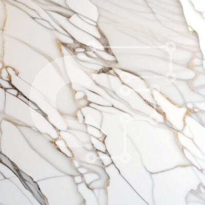 Intra Συλλεκτικό Ξύλινο Παζλ Plywood 4mm - Πανέμορφη κινηματογράφηση σε πρώτο πλάνο ενός λευκού μαρμάρινου τοίχου με χρυσές φλέβες Σε Ξύλινο Κουτί - Διαστάσεις Puzzle: 10x10 cm – 25 κομμάτια - Image 1