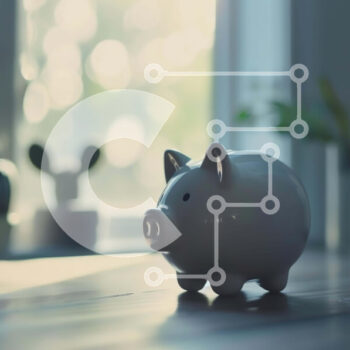 Intra Συλλεκτικό Ξύλινο Παζλ Plywood  4mm - Λευκός κουμπαράς στο τραπέζι με φορητό υπολογιστή και φυτά Σε Ξύλινο Κουτί - Διαστάσεις Puzzle: 10x10 cm – 25 κομμάτια - Image 1