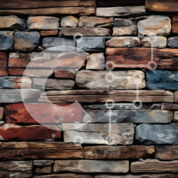 Intra Συλλεκτικό Ξύλινο Παζλ Plywood  4mm - Παλαιωμένα και ξεπερασμένα τούβλα με ρωγμές και κομμάτια που λείπουν Σε Ξύλινο Κουτί - Διαστάσεις Puzzle: 10x10 cm – 25 κομμάτια - Image 1