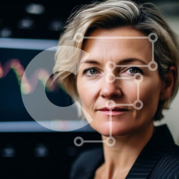 Intra Συλλεκτικό Ξύλινο Παζλ Plywood  4mm - Μεσήλικας επιχειρηματίας που αναλύει το γράφημα σε επίπεδη οθόνη Σε Ξύλινο Κουτί - Διαστάσεις Puzzle: 10x10 cm – 25 κομμάτια - Image 1