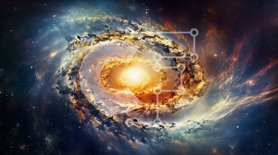 Intra Συλλεκτικό Ξύλινο Παζλ Plywood  4mm - Εκπληκτική εικόνα ενός σπειροειδούς γαλαξία με αστέρια, αέριο και σκόνη Σε Ξύλινο Κουτί - Διαστάσεις: 10x10 cm – 25 κομμάτια