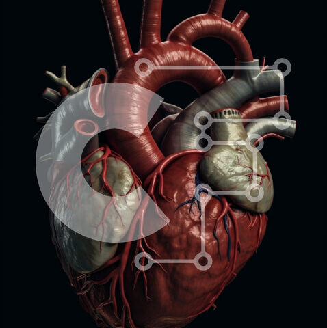 Intra Συλλεκτικό Ξύλινο Παζλ Plywood  4mm - Λεπτομερής τρισδιάστατη εικόνα ανθρώπινης καρδιάς σε τομή Σε Ξύλινο Κουτί - Διαστάσεις Puzzle: 10x10 cm – 25 κομμάτια - Image 1